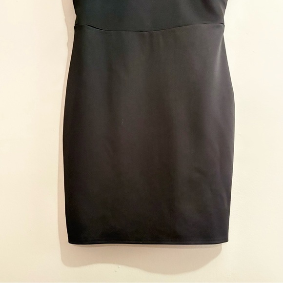 4/$10🎄 Kersh Black Tailored Sheath Mini Cocktail Dress Mesh Racer Back LBD - Picture 7 of 16